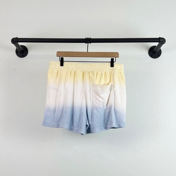 NWT Rails Jane Dip Dye Terry Lounge Shorts in Sky Blue - Picture 6 of 7